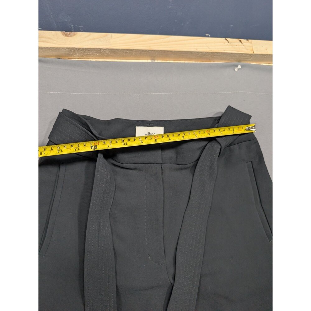 Wilfred Black Belted High-Rise Trousers Size 12 Ankle Pants - Picture 4 of 4